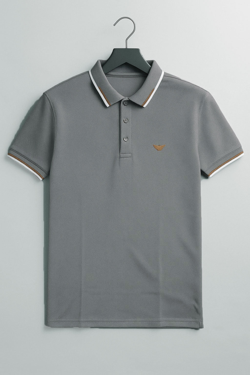 Men's Elegant Grey Polo Shirt