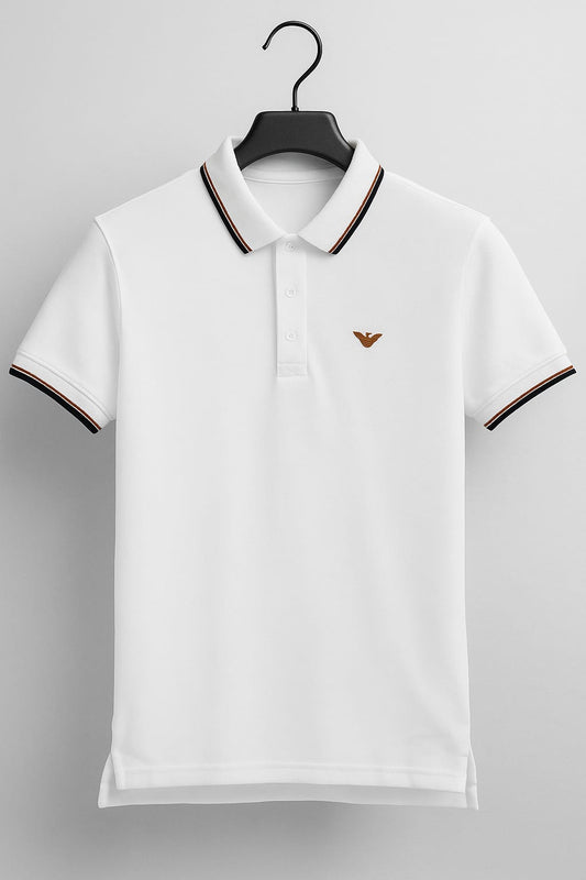 Menโs Classic White Polo Shirt