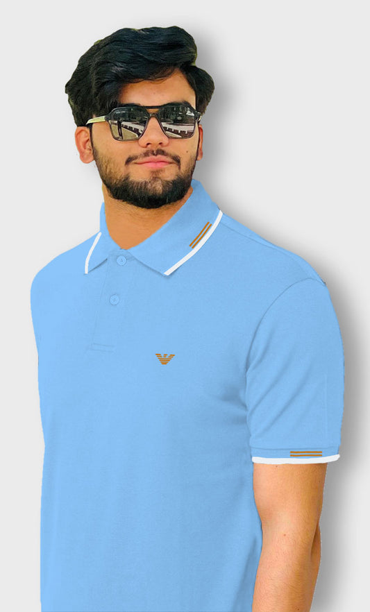 Men's Sky Blue Polo Shirt