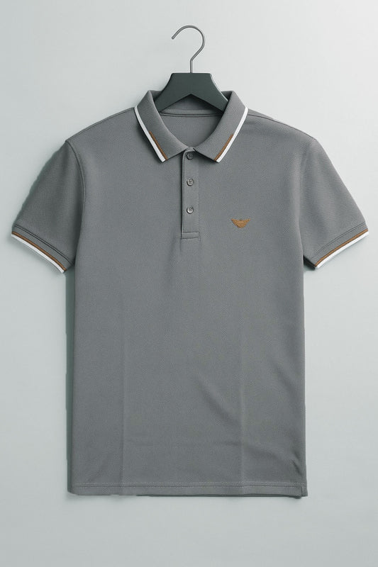 Men's Elegant Grey Polo Shirt