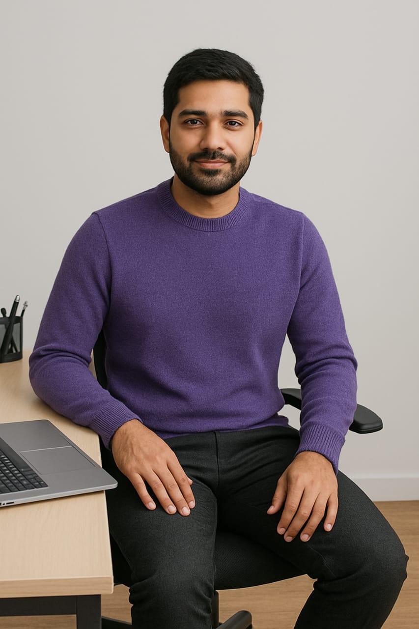Classic Crewneck Knit Sweater – Royal Purple