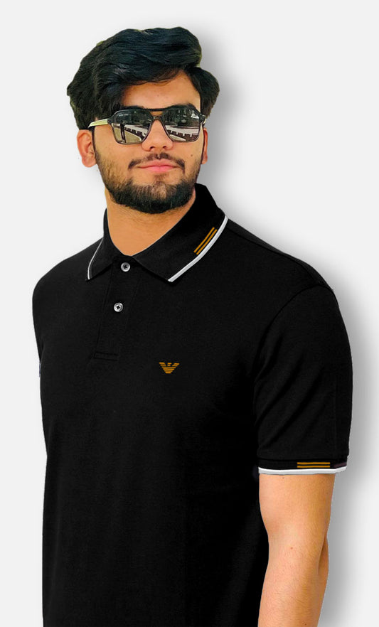 Men's Premium Black Polo Shirt
